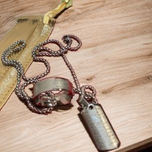 Stainless steel necklace and ring